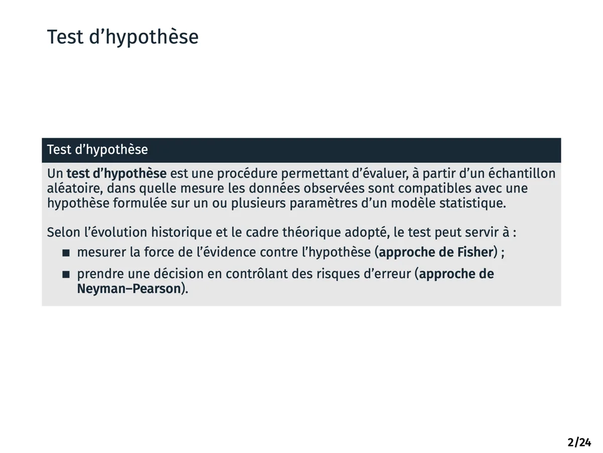 Statistical Hypothesis Testing, slide 2